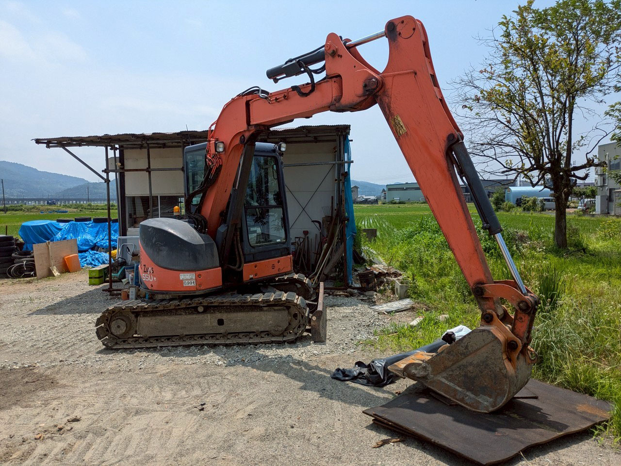 日立 油圧ショベル ZX55UR-3の買取写真